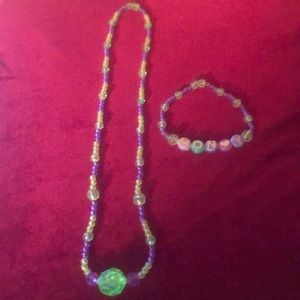 Homemade necklace and bracelet set